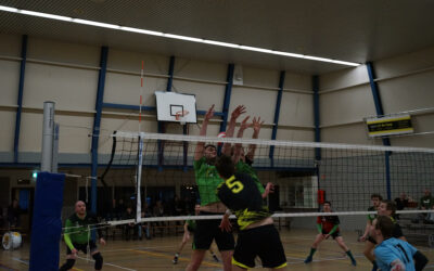Nipte nederlaag volleybalheren tegen koploper