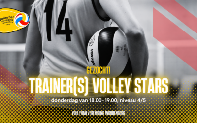 Gezocht: trainer(s) en hulptrainer(s) voor onze Volley Stars niveau 4 en 5!